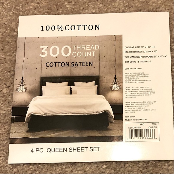 Soft & cool Queen sheet set, charcoal, 2 pillowcases, NWT - Picture 4 of 6